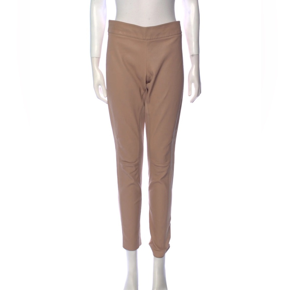 KAUFMAN FRANCO Real leather tan leggings